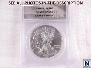 NobleSpirit (ME) 2019 Eagle Silver Dollar ANACS MS69 - Picture 1 of 4