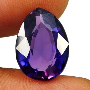 Zertifizierter 7,10 ct natürlicher lila Saphir Tropfenschliff loser Edelstein - Bild 1 von 9