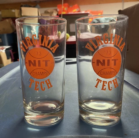 Vintage 1973 Virginia Tech Hokies Basketball NIT Champs Glasses Cover