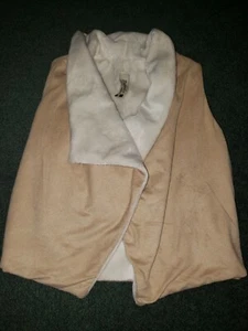 Pomelo Kids suede fur vest size 4t tan and ivory microfiber  - Picture 1 of 4