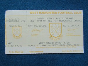 West Ham United Football Tickets & Stubs for sale | eBay