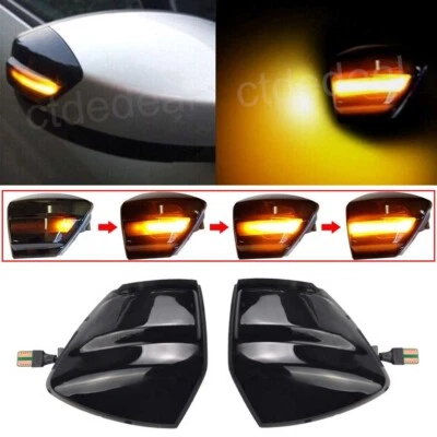 2 frecce specchio LED specchietto retrovisore esterno nero per Ford S-Max C-Max II Kuga - Immagine 1 di 4