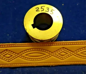 Leather Embossing Machine Roller Beaded Design Pattern #2535 Solid Brass - Picture 1 of 3