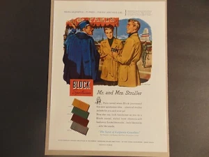 1948 BLOCK SPORTSWEAR Mr. and Mrs. Stroller Jackets vintage art print ad - Picture 1 of 1