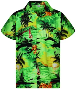 Funky Hawaiian Shirt Surf Green Different Sizes - Bild 1 von 4