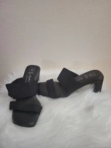Größe 8 Fanfares #5002733 Rachelle 12 schwarze Sandalen mit Blockabsatz INVPV3666 - Bild 1 von 2