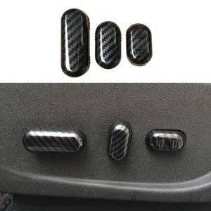 3pc Carbon Fiber Color Seat Adjust Button Trim for Ford Edge Explorer 2011-2014 - Picture 1 of 12