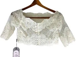 NWT Renz Bridal Lace Bolero, Cottage, Parisian Grandma , Size Women's Small - Picture 1 of 5