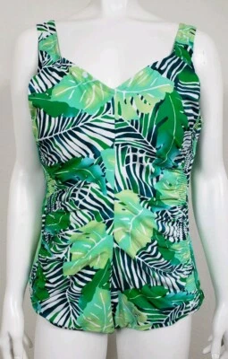 NUEVO Traje de baño Maxine Of Hollywood para mujer talla grande 24W tropical sin mangas hawaiano Foto 1 de 4