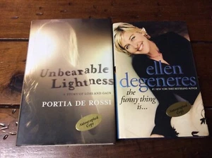 ** SIGNIERT** Ellen Degeneres & Portia De Rossi Hardcopys ** 1. Auflage ** - Bild 1 von 10