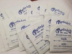 MARTIN ACOUSTIC GUITAR M190 12 STRING 80/20 BRONZE LIGHT - 43 String Lot  - Picture 1 of 10