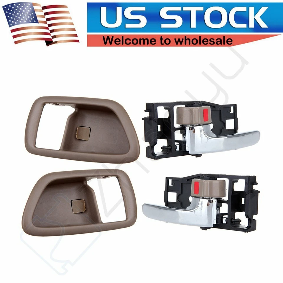 Juego de 2 manijas interiores izquierda derecha beige con cubierta para manijas de puerta Toyota Avalon 00-04 Foto 1 de 4