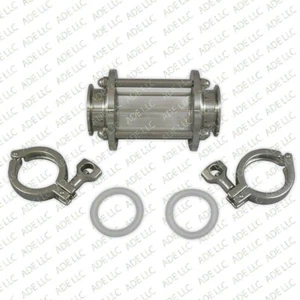 2" BOROSILICATE TRI CLAMP SIGHT GLASS WITH GASKETS AND TRI CLAMPS - Bild 1 von 1