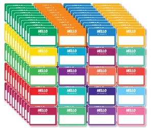 160 Pcs Name Tag Stickers (3"x 2") Hello My Name Is Stickers - Durable - Picture 1 of 7