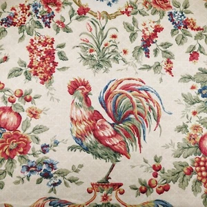 Vintage Waverly Saison de Printemps Stoff blau gelb rot French Toile 2 Yards - Bild 1 von 7