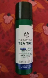 THE BODY SHOP TEA TREE NIGHT LOTION For Blemished Skin 1 fl oz New - Picture 1 of 4