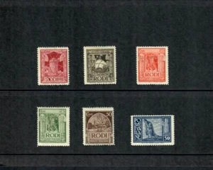 WW#I Aegean Islands RODI 1929 S.C.#15-20 short Set Mint Light Hinge Cat. $90+ - Picture 1 of 2