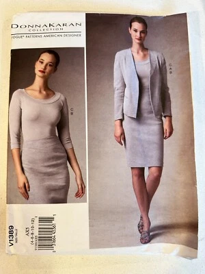 Vogue Patterns V1389 Donna Karan Suit Sewing Pattern Size 4-12 Uncut - Image 1 of 3