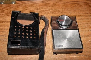 Vintage Elgin R-2400 Transistor Portable AM FM Radio W/ CASE Untested AS IS - Picture 1 of 11