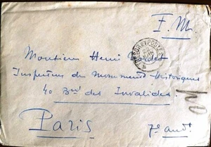 FRANCE lettre FM cachet trésor et postes 22 juin 1918 (Franchise militaire) - Picture 1 of 1