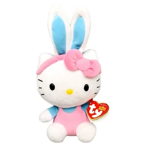 Hello Kitty Ty Beanie Babies Plush Bunny Pink Blue 2013 - Picture 1 of 5