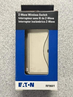NEW Eaton RF9601DS Toggle Switch Z-Wave Wireless Wi-Fi 1P 15A 120V 60Hz Tan - Image 1 of 4