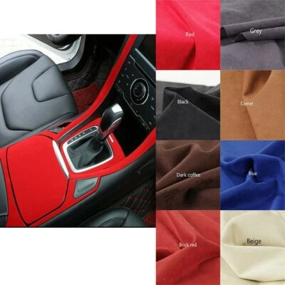 Stretch Faux Suede Fabric Cloths Double Sided Car Interior Mats Making Material - Image 1 of 4