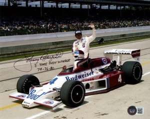 JOHNNY RUTHERFORD SIGNED AUTOGRAPHED 8x10 PHOTO + HUGE INSCRIPTION BECKETT BAS - Picture 1 of 2