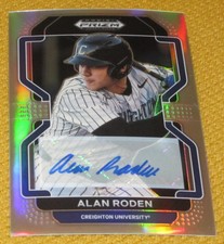 2022 Panini Prizm Draft Picks #PDP98 Alan Roden Silver Prizm Auto Creighton U~MT