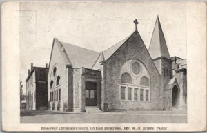 Postal nocturna de Louisville Kentucky de la década de 1910 ""Iglesia cristiana de Broadway - Imagen 1 de 2
