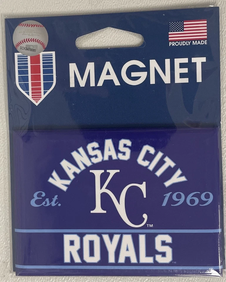 *NEW* Wincraft Official MLB 2.5" x 3.5" KANSAS CITY ROYALS EST. 1969 Magnet - Image 1 of 1