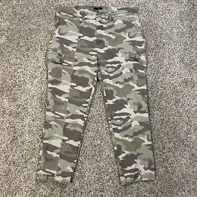 Pantalones para mujer J Crew 33 verdes camuflados vintage rectos cargo tobillo informales estilo Y2K Foto 1 de 4