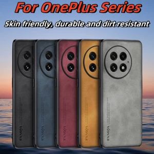 For OnePlus 13R 13 12R 11 10T 9RT Shockproof PU Leather Slim TPU Back Phone Case - Picture 1 of 22