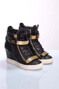 Zapatillas altas GIUSEPPE ZANOTTI negro dorado talla 37 - Imagen 1 de 11
