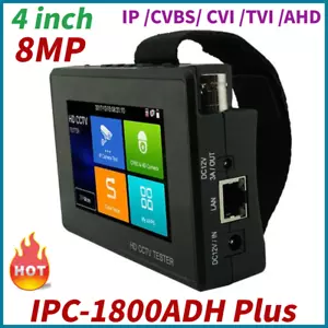 Monitor probador de cámara IP de 4 pulgadas IPC-1800ADH Plus POE CVI TVI AHD CVBS RJ45 CCTV - Imagen 1 de 12