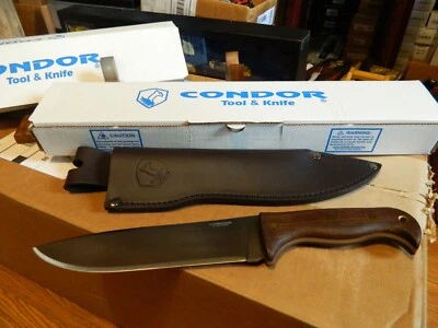 CONDOR TOOL & KNIFE CO. 14,75 «MOONSHINER НОЖ 1075HC ЛЕЗВИЕ 9» ОРЕХОВАЯ РУЧКА - Изображение 1 из 4