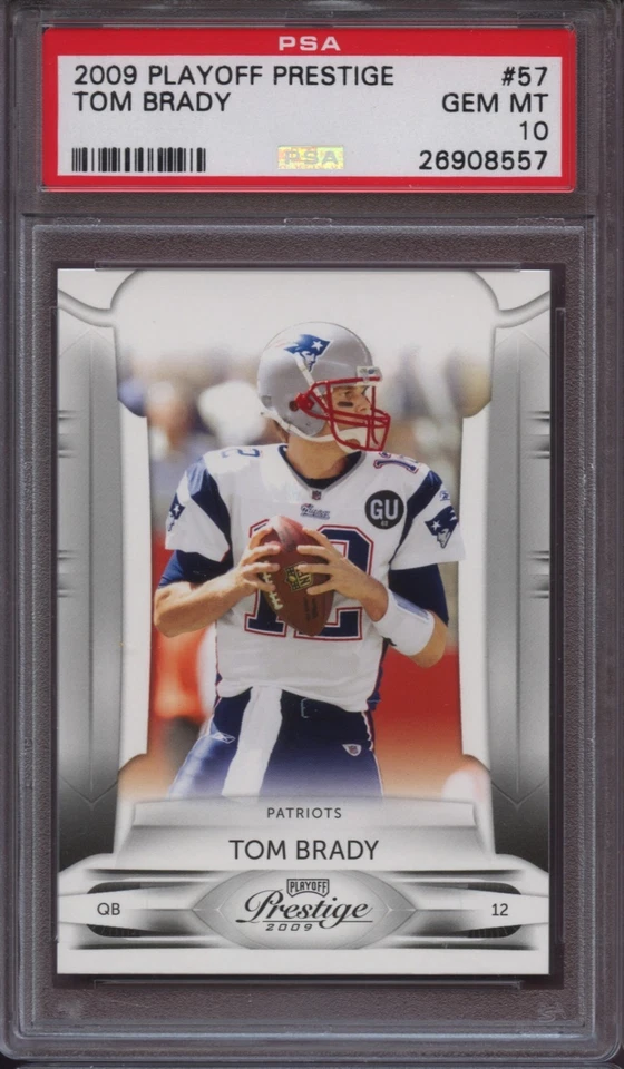 2009 Playoff Prestige 57 Tom Brady PSA 10 Gem Mint - Image 1 of 1