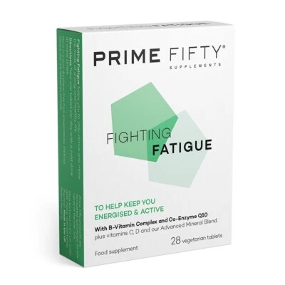 Fighting Fatigue Energy Support Supplement Tablets with B12 & Iron Prime Fifty