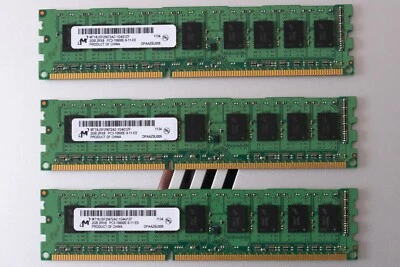 Micron 6GB (3x 2GB) DDR3 1333MHz 10600E-2Rx8 ECC Server / Workstation std. DIM - Bild 1 von 4