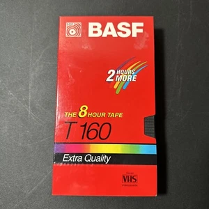 BASF T-160 8 Hour Extra Quality VHS Cassette Blank Tape Stereo - New Sealed - Picture 1 of 4
