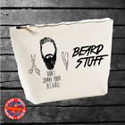 Men's Beard Stuff Canvas accessory Bag, Gift, Holiday, Toiletries, Fun, Novelty