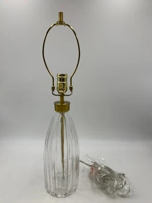 Pottery Barn Maggie Glass Table Lamp Brass Finish Small 23" H #1686 - Image 1 of 4