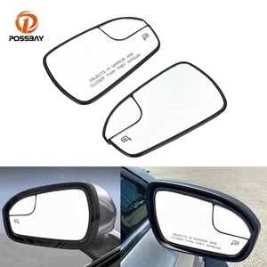 Left +Right Side View Mirror Glass Assembly Heated For 2013-2020 Ford Fusion - Picture 1 of 9