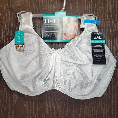 Bali Bra 36DDD Minimizer Underwire White DF3562 New With Tags - Image 1 of 4