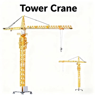 DIE CAST TOWER SLEWING CONSTRUCTION CRANE DIE CAST 1/50! O SCALE O GAUGE TRAIN - Image 1 of 4