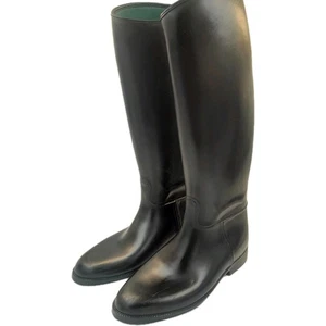 HKM Ladies PVC Riding Boots, Std Length/Width, Black, UK8.9-9 /EU43, H46cm C41cm - Picture 1 of 5