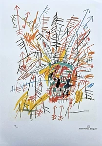 JEAN-MICHEL BASQUIAT - Indianerkopf - signiert, nummerierte Auflage 59/300, 50x70 cm - Bild 1 von 5
