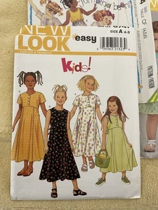 Lot of 6 Kid McCalls Butterick Simplicity New Look Clothes Sewing Patterns - Picture 1 of 6