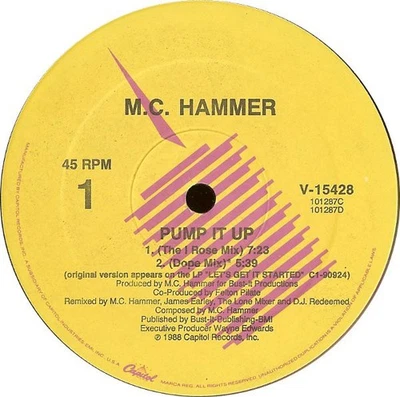 MC Hammer, Pump It Up, (12", Single), VG, 3791657042 Foto 1 de 4