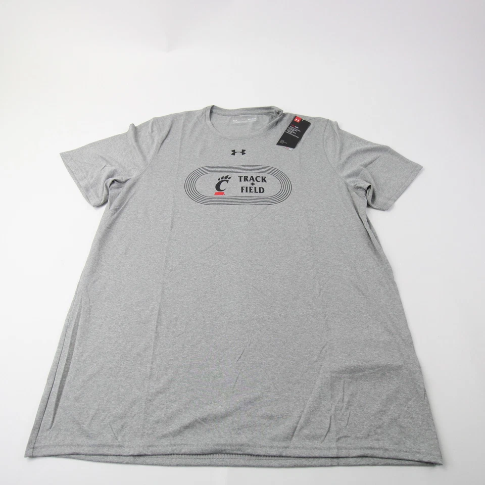 Cincinnati Bearcats Under Armour HeatGear Short Sleeve Shirt Men's Gray New - Image 1 of 1